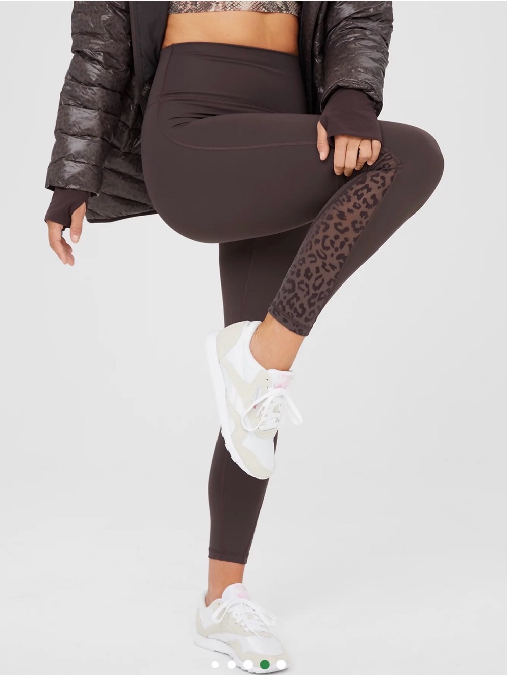 Aerie OFFLINE Goals High Waisted Leopard Mesh Legging